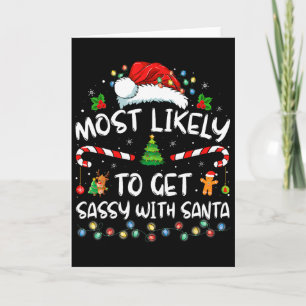 Am ehesten wird Sy mit Santa lustige Familie Chri Karte
