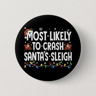 Am ehesten wird Weihnachtsmanns Schlitten Familien Button