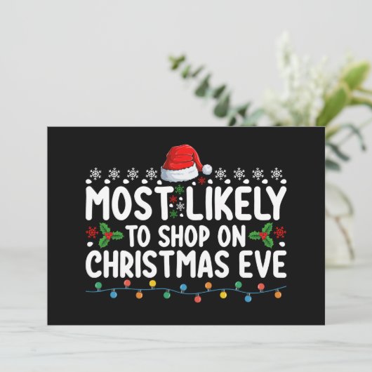 Am ehesten zu Weihnachten Urlaub zu kaufen Einladung (Stehend Vorderseite)