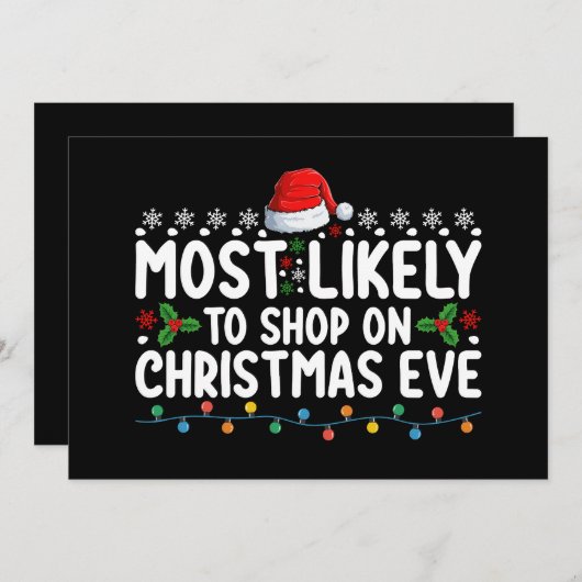 Am ehesten zu Weihnachten Urlaub zu kaufen Einladung (Vorne/Hinten)