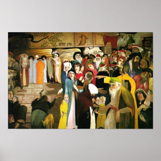 Am Eingang der Mauer in Jerusalem Poster (Vorne)