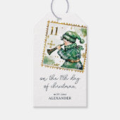 Am elften Weihnachtsfeiertag Geschenkanhänger (Vorderseite)