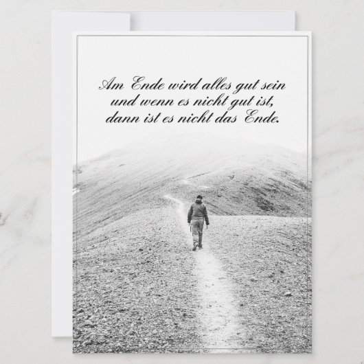 Am Ende Ende wird sich gut sein (Vorderseite)