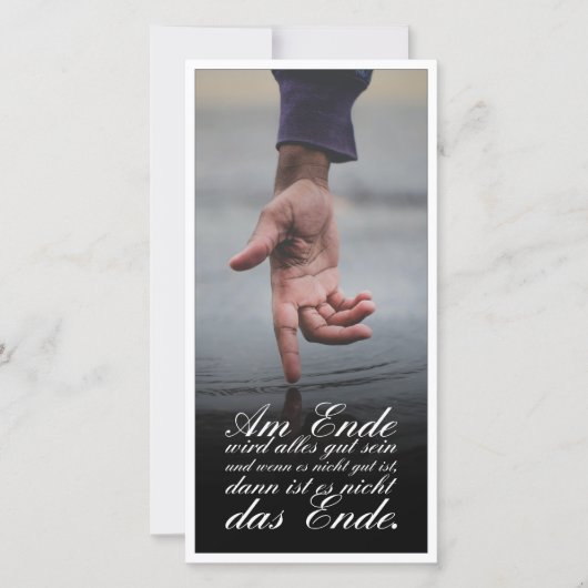 Am Ende Ende wird sich gut sein (Vorderseite)