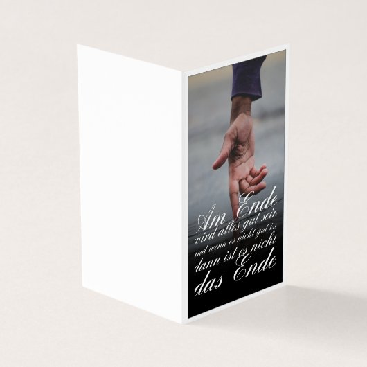 Am Ende Ende wird sich gut sein (Vorderseite)