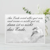 Am Ende Ende wird sich gut sein (Stehend Vorderseite)