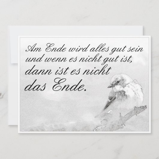 Am Ende Ende wird sich gut sein (Vorderseite)