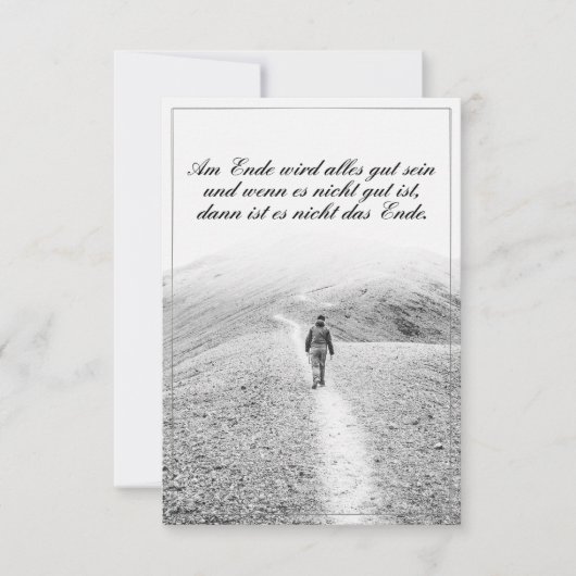 Am Ende Ende wird sich gut sein (Vorderseite)
