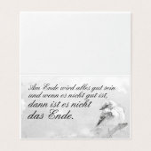 Am Ende Ende wird sich gut sein (Außenseite Aufgefaltet)