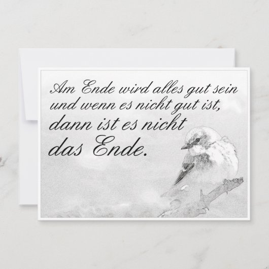 Am Ende Ende wird sich gut sein (Vorderseite)