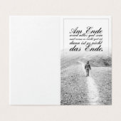 Am Ende Ende wird sich gut sein (Außenseite Aufgefaltet)