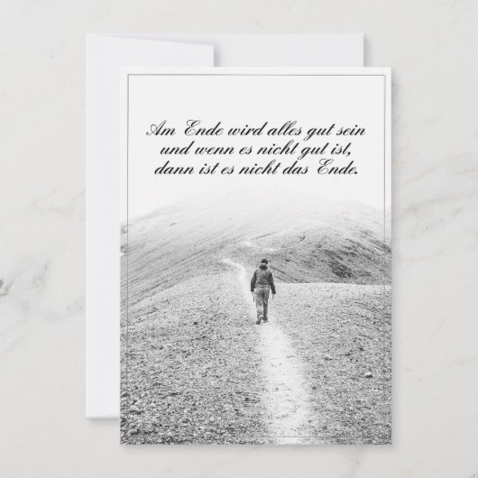 Am Ende Ende wird sich gut sein (Vorderseite)