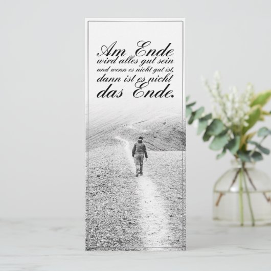 Am Ende Ende wird sich gut sein (Stehend Vorderseite)