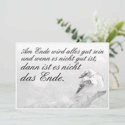 Am Ende Ende wird sich gut sein (Stehend Vorderseite)