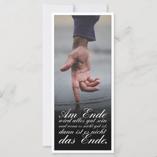 Am Ende Ende wird sich gut sein (Vorderseite)