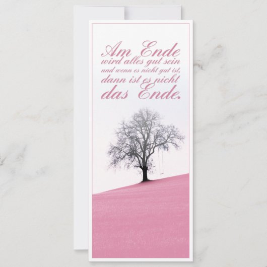 Am Ende Ende wird sich gut sein (Vorderseite)
