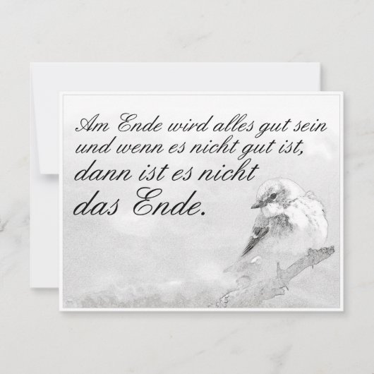 Am Ende Ende wird sich gut sein (Vorderseite)