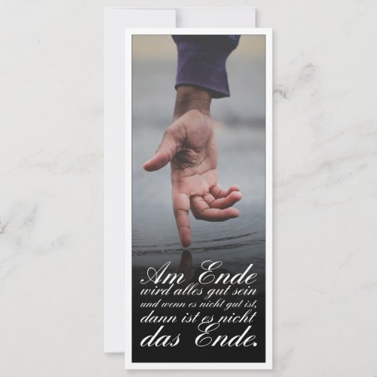 Am Ende Ende wird sich gut sein (Vorderseite)