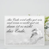 Am Ende Ende wird sich gut sein (Stehend Vorderseite)