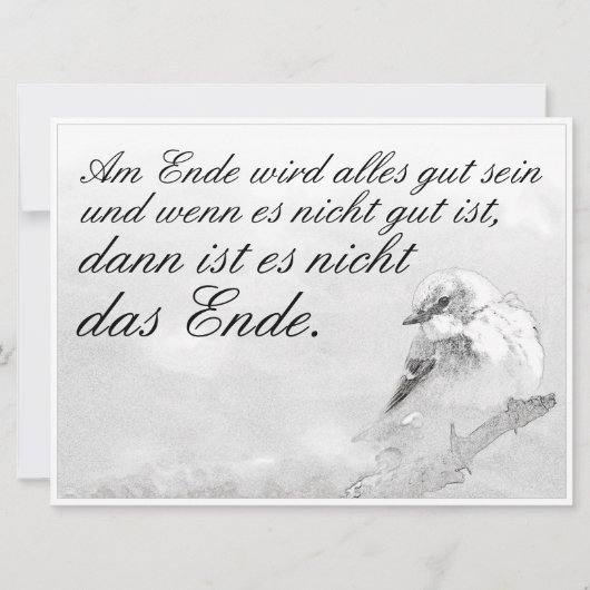 Am Ende Ende wird sich gut sein (Vorderseite)