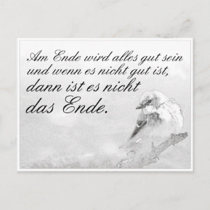 Am Ende Ende wird sich gut sein Feiertagspostkarte