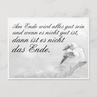 Am Ende Ende wird sich gut sein Feiertagspostkarte