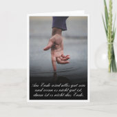 Am Ende Ende wird sich gut sein Karte (Vorderseite)