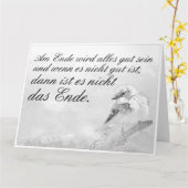 Am Ende Ende wird sich gut sein Karte (Gelbe Blume)