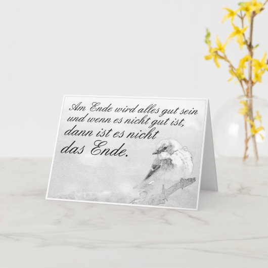 Am Ende Ende wird sich gut sein Karte (Gelbe Blume)
