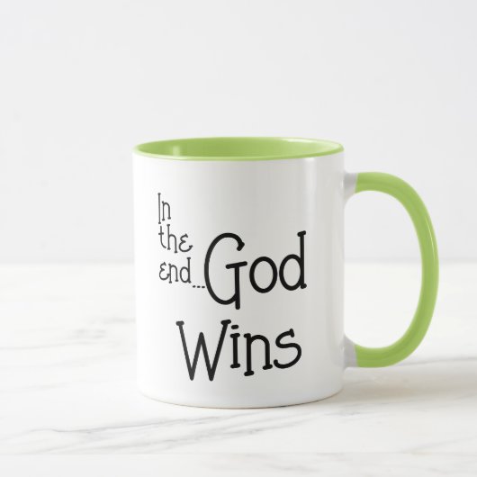 Am Ende gewinnt Gott Niedliche Frosch-Tasse Tasse (Rechts)