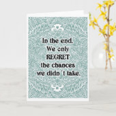 Am Ende - Positives Zitat Karte (Gelbe Blume)