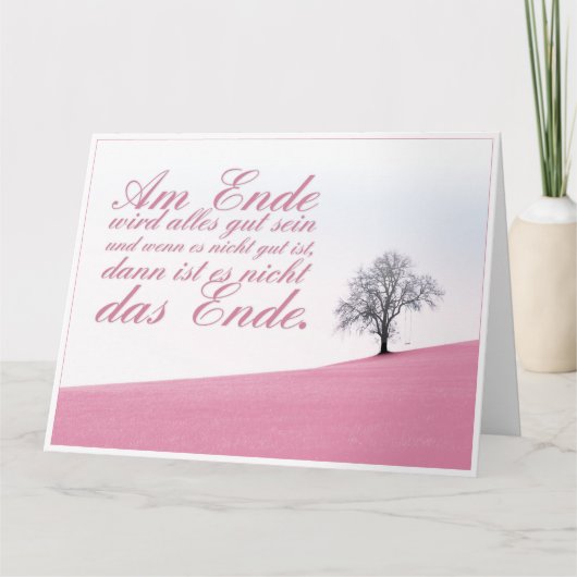 Am Ende wird alles gut sein Karte (Vorderseite)