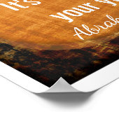 Am Ende - Zitat von Abraham Lincoln - Kunstdruck Poster (Ecke)