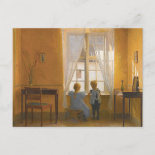 Am Fenster von Peter Ilsted Postkarte