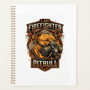 Am Feuerwehrmann Pitbull Hund Gasmaske Schild Planer