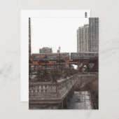 Am Fluss Chicago.. Postkarte (Vorne/Hinten)