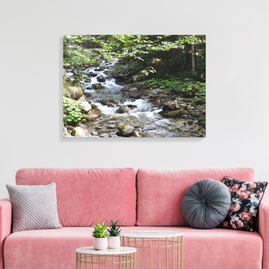 Am Fluss Fotograf gestreifte Canvas Print Leinwanddruck (Insitu (Wohnzimmer))