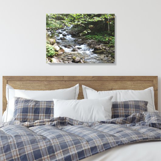 Am Fluss Fotograf gestreifte Canvas Print Leinwanddruck (Insitu (Schlafzimmer))