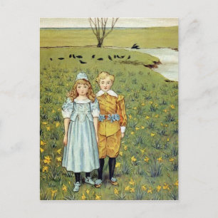 "Am Fluss" Vintage Postkarte