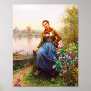 Am Fluss von Daniel Ridgway Knight Poster