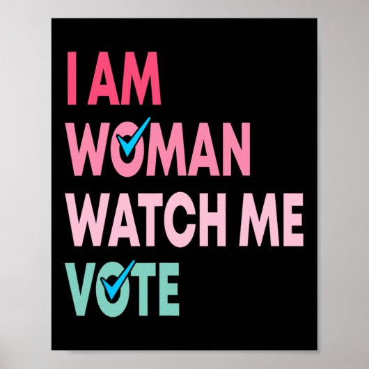 Am frauan Watch Me Vote Funny Feminist Geschenk Fr Poster (Vorne)