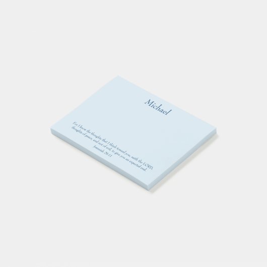 Am Frieden christlich Post-it Klebezettel (angewinkelt)