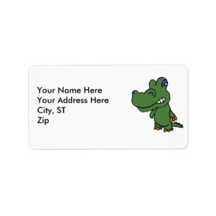 AM- Funny Gator Address Labels Adressaufkleber