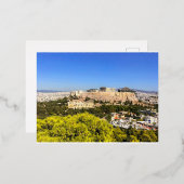 AM FUSS DER ACROPOLIS FOLIEN FEIERTAGSPOSTKARTE (Vorderseite/Rückseite)