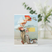 Am Gate Pin Up Postkarte (Stehend Vorderseite)