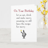 Am Geburtstag - ein lustiges Geburtstagsgedicht Karte (Gelbe Blume)