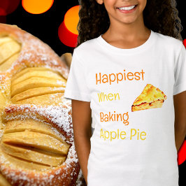 Am glücklichsten beim Backen von Apfelkuchen T-Shirt