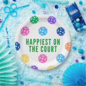 Am glücklichsten über das Gericht Pickleball Napki Pappteller (Party)