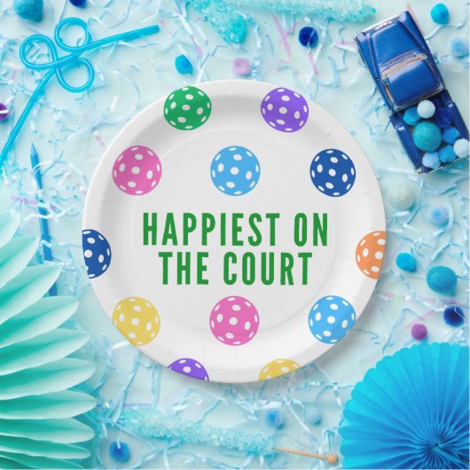Am glücklichsten über das Gericht Pickleball Napki Pappteller (Party)
