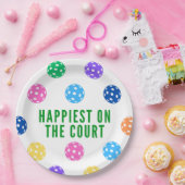 Am glücklichsten über das Gericht Pickleball Napki Pappteller (Party)